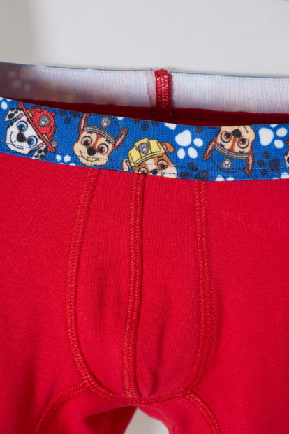 PACK X2 BOXER DE PAW PATROL ROJO Y BLANCO PARA NIÑO 2T A 6T