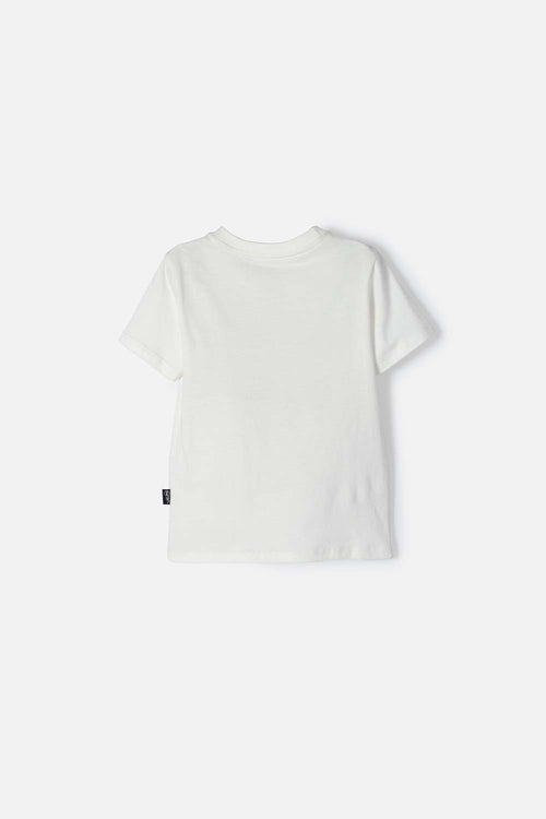 CAMISETA HOT WHEELS MANGA CORTA MARFIL PARA NIÑO 2T A 6T