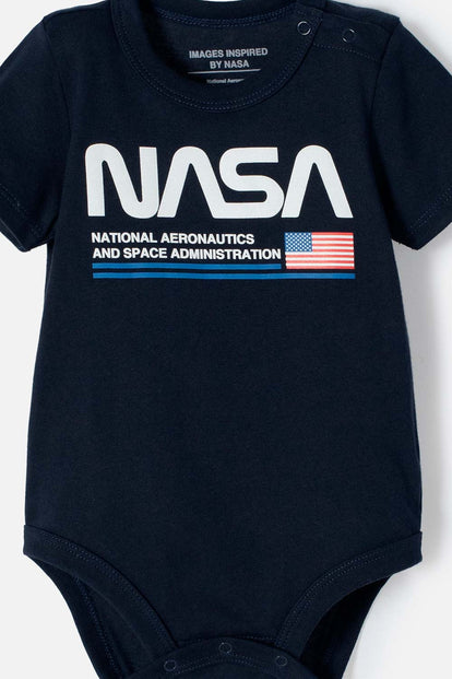 BODY DE LA NASA AZUL MANGA CORTA PARA BEBÉ NIÑO