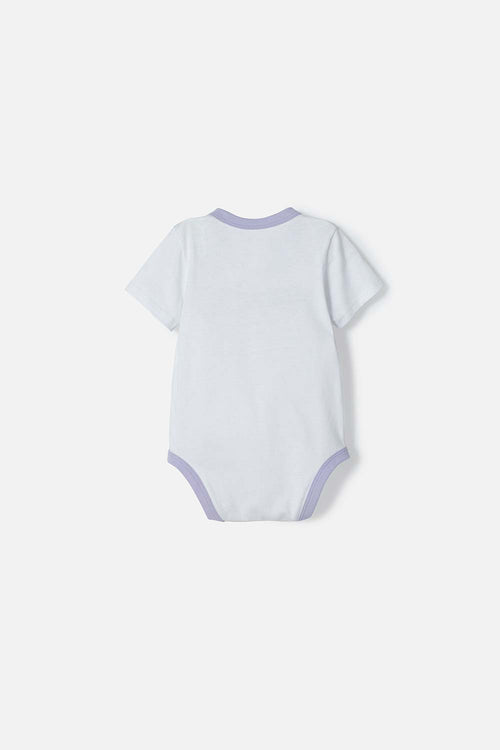 BODY DE MY MELODY & KUROMI BLANCO CON BROCHES EN ENTREPIERNA PARA BEBÉ NIÑA