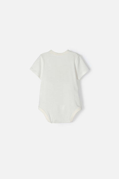 BODY DE GOOFY MARFIL CON AJUSTE EN ENTREPIERNA PARA BEBÉ NIÑO