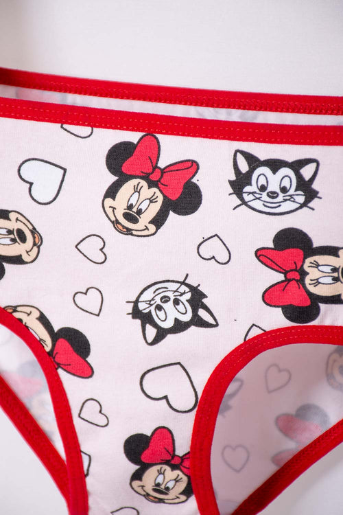 PACK X2 PANTIES DE MINNIE MOUSE MULTICOLOR PARA NIÑA 2T A 5T