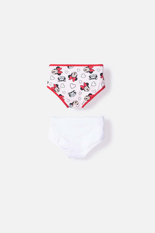 PACK X2 PANTIES DE MINNIE MOUSE MULTICOLOR PARA NIÑA 2T A 5T