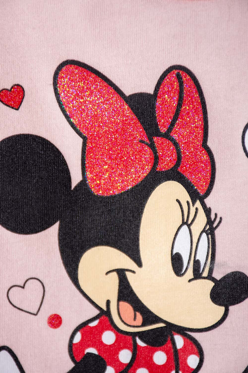 PIJAMA DE MINNIE MOUSE ESTAMPADO ROSADO PARA BEBÉ NIÑA
