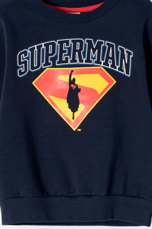 BUZO DE SUPERMAN CERRADO AZUL PARA NIÑO 2T A 5T