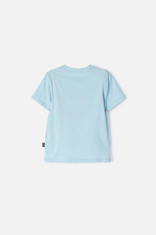 CAMISETA DE SUPERMAN MANGA CORTA AZUL PARA NIÑO 2T A 5T