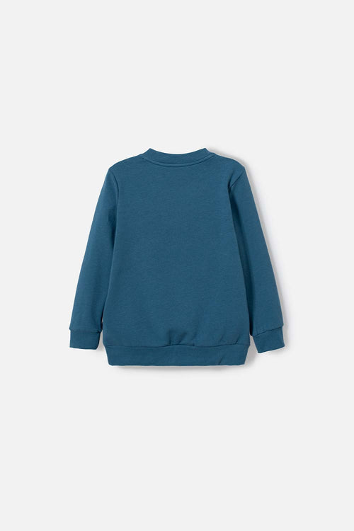 BUZO DE JURASSIC WORLD AZUL DE DISEÑO CERRADO PARA NIÑO 2T A 5T