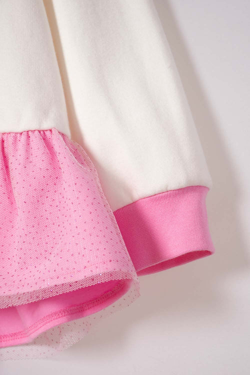 BUZO DE PAW PATROL CON CIERRE MARFIL Y ROSADO PARA NIÑA 2T A 6T