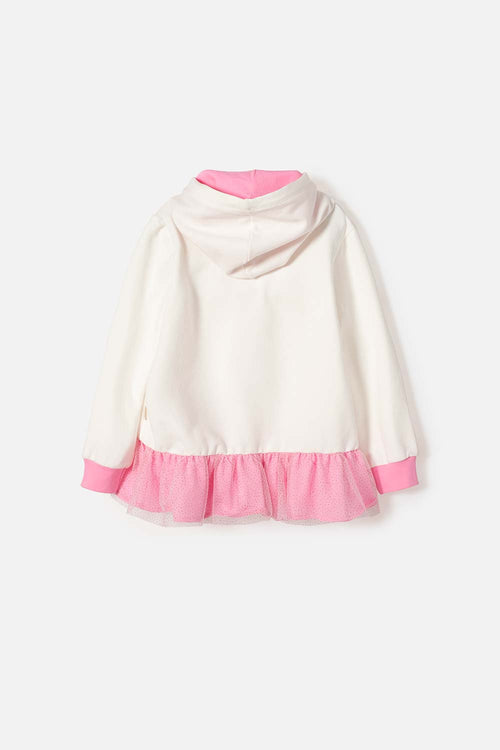 BUZO DE PAW PATROL CON CIERRE MARFIL Y ROSADO PARA NIÑA 2T A 6T