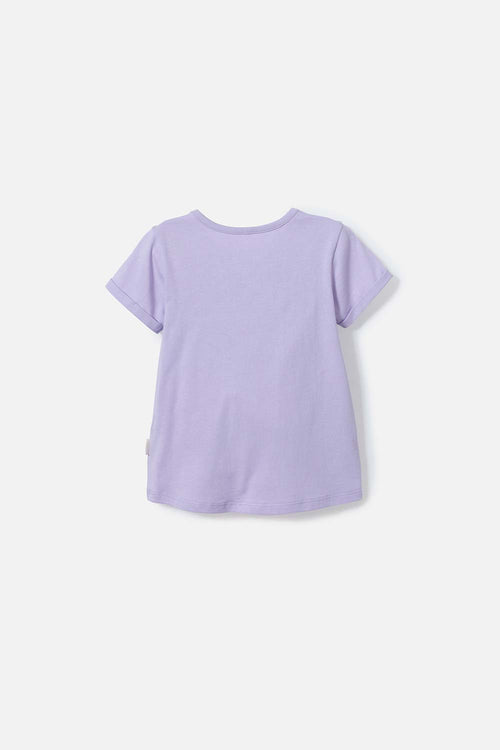 CAMISETA DE HELLO KITTY AND FRIENDS LILA PARA NIÑA 2T A 5T