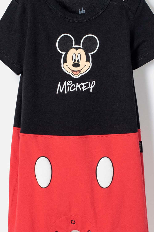 ENTERIZO DE MICKEY MOUSE CON BROCHES MULTICOLOR PARA BEBÉ NIÑO