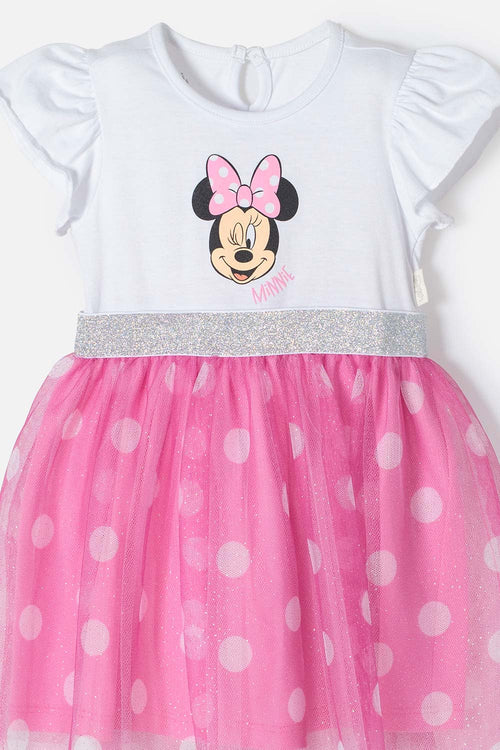 VESTIDO DE MINNIE MOUSE CON BOLERO MULTICOLOR PARA BEBÉ NIÑA