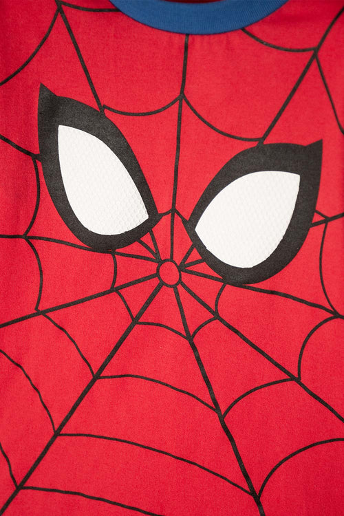 PIJAMA DE SPIDERMAN CON PANTALÓN LARGO ROJO PARA NIÑO 2T A 5T