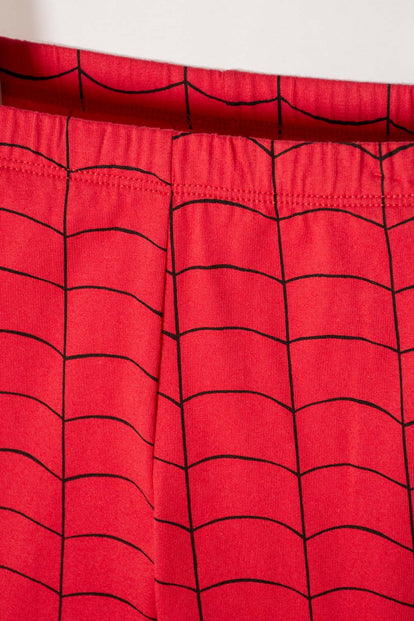 PIJAMA DE SPIDERMAN CON PANTALÓN LARGO ROJO PARA NIÑO 2T A 5T