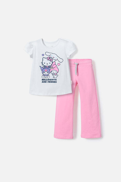 CONJUNTO DE HELLO KITTY AND FRIENDS MULTICOLOR PARA NIÑA 2T A 5T