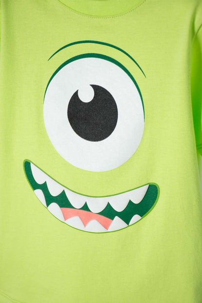 CAMISETA DE MONSTER UNIVERSITY MANGA CORTA VERDE PARA NIÑO 2T A 5T