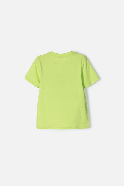 CAMISETA DE MONSTER UNIVERSITY MANGA CORTA VERDE PARA NIÑO 2T A 5T