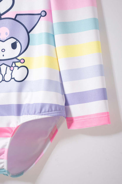TRAJE DE BAÑO DE HELLO KITTY MULTICOLOR MANGA LARGA PARA NIÑA 2T A 5T
