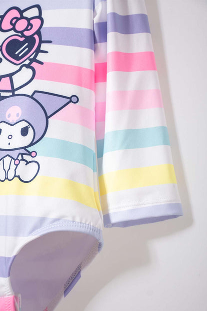 TRAJE DE BAÑO DE HELLO KITTY MULTICOLOR MANGA LARGA PARA BEBÉ NIÑA