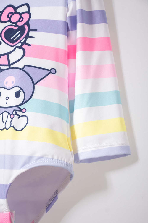 TRAJE DE BAÑO DE HELLO KITTY MULTICOLOR MANGA LARGA PARA BEBÉ NIÑA