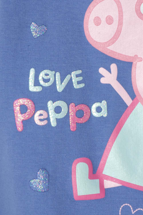 BUZO DE PEPPA PIG MORADO DE DISEÑO CERRADO PARA NIÑA 2T A 5T