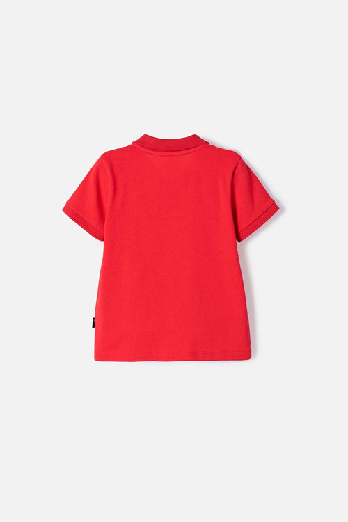 CAMISETA TIPO POLO DE CARS ROJO PARA NIÑO 2T A 5T