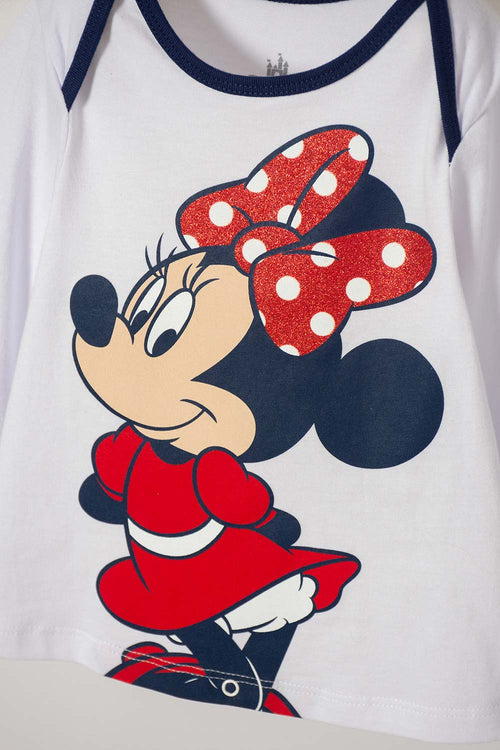 PIJAMA DE MINNIE MOUSE CON PANTALÓN LARGO MULTICOLOR PARA BEBÉ NIÑA