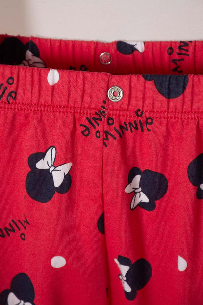 PIJAMA DE MINNIE MOUSE CON PANTALÓN LARGO MULTICOLOR PARA BEBÉ NIÑA