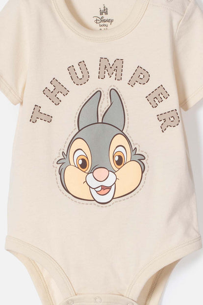 BODY DE BAMBI CON BROCHES ALMENDRA PARA BEBÉ NIÑA