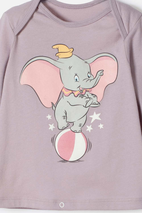 PIJAMA DE DUMBO CON PANTALÓN LARGO MULTICOLOR PARA BEBÉ NIÑA