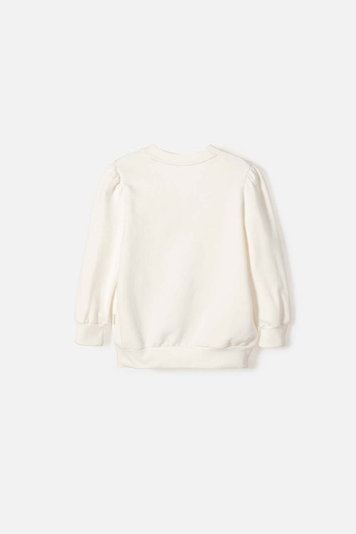 BUZO DE MINNIE MOUSE CERRADO MARFIL PARA NIÑA 2T A 5T