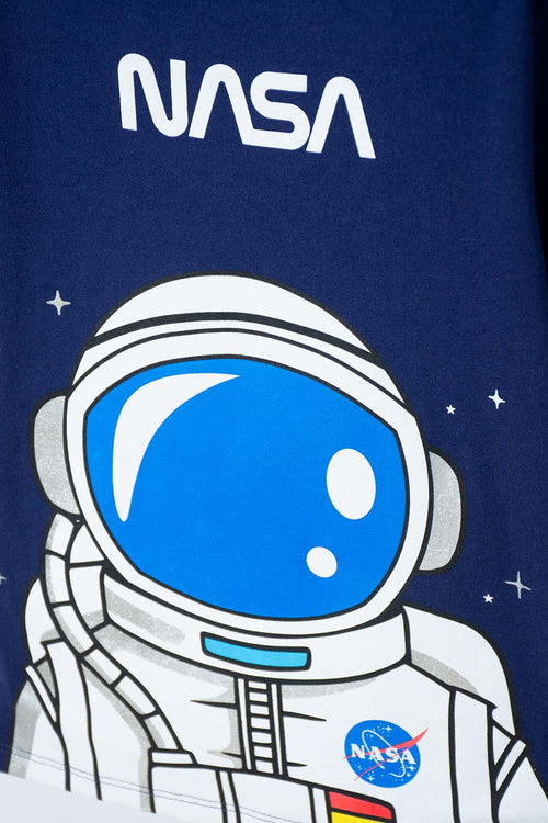 CAMISETA DE NASA MANGA CORTA AZUL PARA NIÑO 2T A 5T
