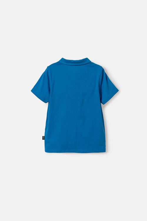 CAMISETA TIPO POLO DE LA NASA AZUL PARA NIÑO 2T A 5T