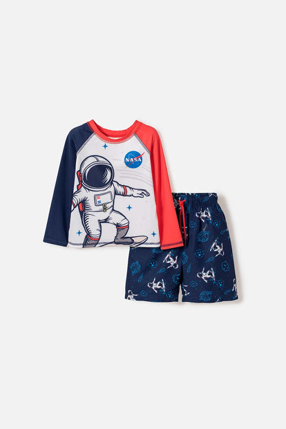 CONJUNTO DE BAÑO DE LA NASA MULTICOLOR PARA NIÑO 2T A 5T