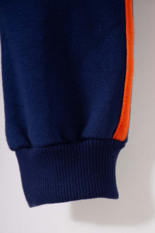 CONJUNTO DE LA NASA CON PANTALÓN LARGO NARANJA Y AZUL PARA BEBÉ NIÑO