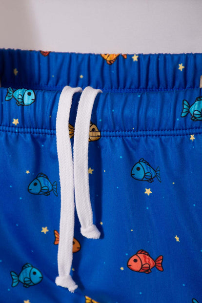 CONJUNTO DE BAÑO DE LA NASA AZUL Y NARANJA PARA BEBÉ NIÑO