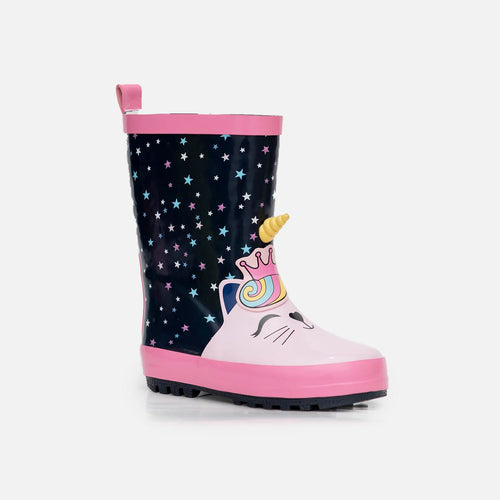BOTAS DE LLUVIA DE LITTLEMIC AZUL Y ROSADA PARA NIÑA