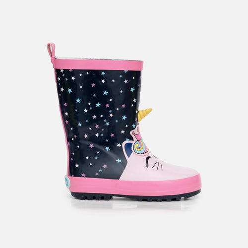 BOTAS DE LLUVIA DE LITTLEMIC AZUL Y ROSADA PARA NIÑA