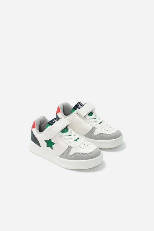 TENIS DE LITTLEMIC BLANCOS Y GRISES PARA NIÑO