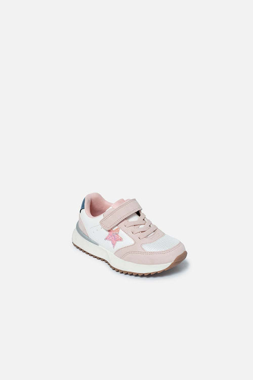 TENIS DE LITTLEMIC BLANCO Y ROSADO PARA NIÑA
