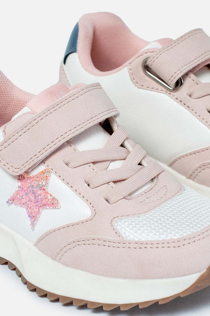 TENIS DE LITTLEMIC BLANCO Y ROSADO PARA NIÑA
