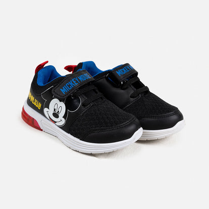 TENIS DE MICKEY MOUSE CON LUCES NEGROS PARA NIÑO