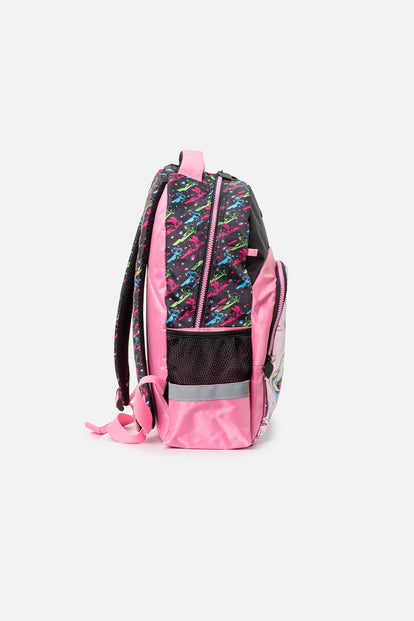 MOCHILA DE CHICAS SUPERPODEROSAS ROSADO Y NEGRO  PARA NIÑA