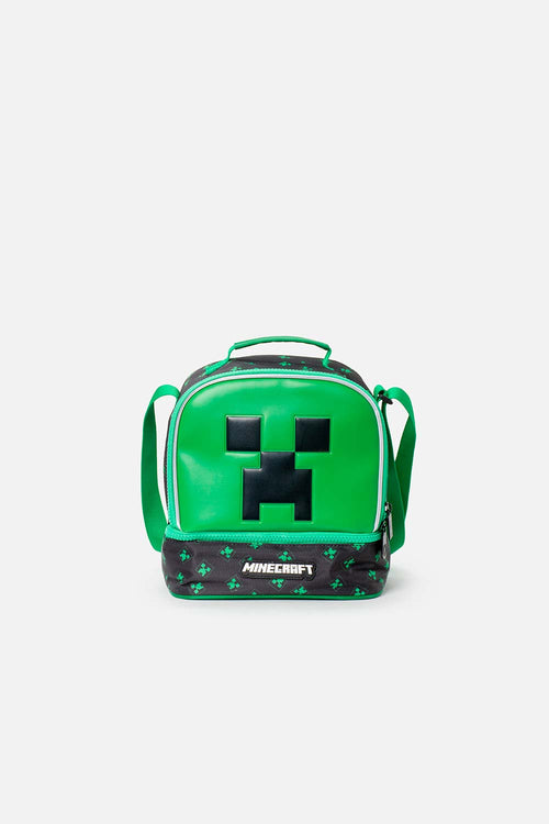 LONCHERA DE MINECRAFT VERDE PARA NIÑO