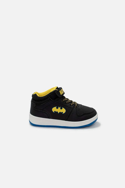 TENIS DE BATMAN NEGROS Y AMARILLO PARA NIÑO