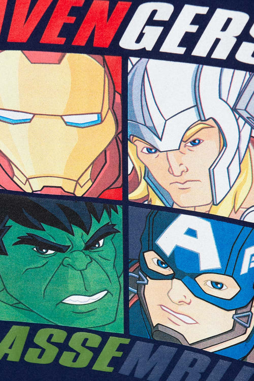 CAMISETA DE LOS AVENGERS ESTAMPADA AZUL PARA NIÑO