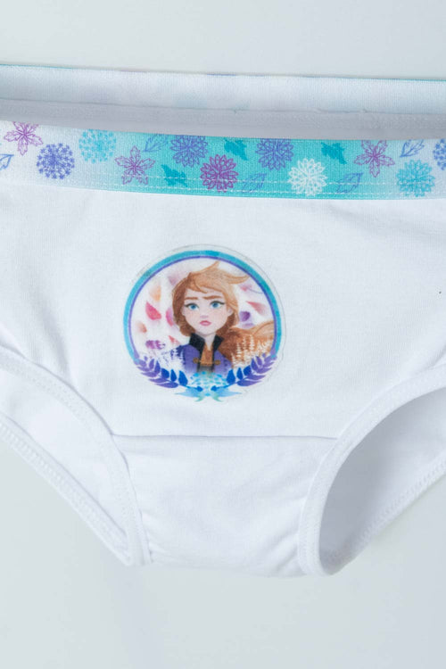 PACK X2 PANTIES DE FROZEN BLANCO Y AZUL PARA NIÑA