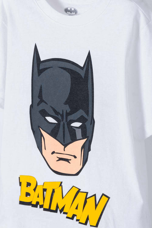 CAMISETA DE BATMAN MANGA CORTA BLANCA PARA NIÑA