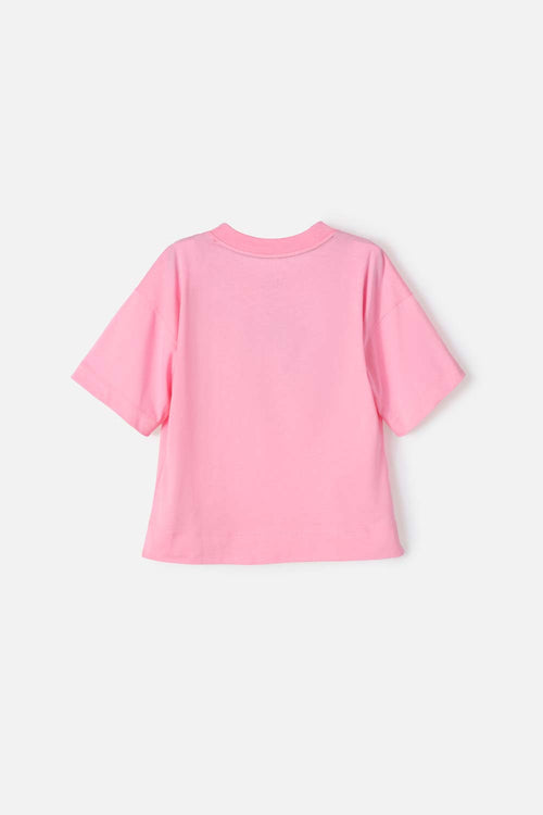 CAMISETA DE MICKEY MOUSE MANGA CORTA ROSADA PARA NIÑA