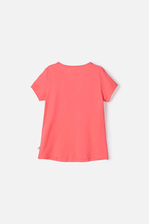 CAMISETA DE BARBIE MANGA CORTA ROSADA PARA NIÑA